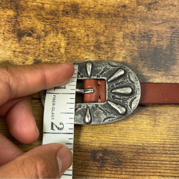 Polo Ralph Lauren Western Concho Belt Womens Size Small Brown Leather Rodeo - Picture 12 of 16